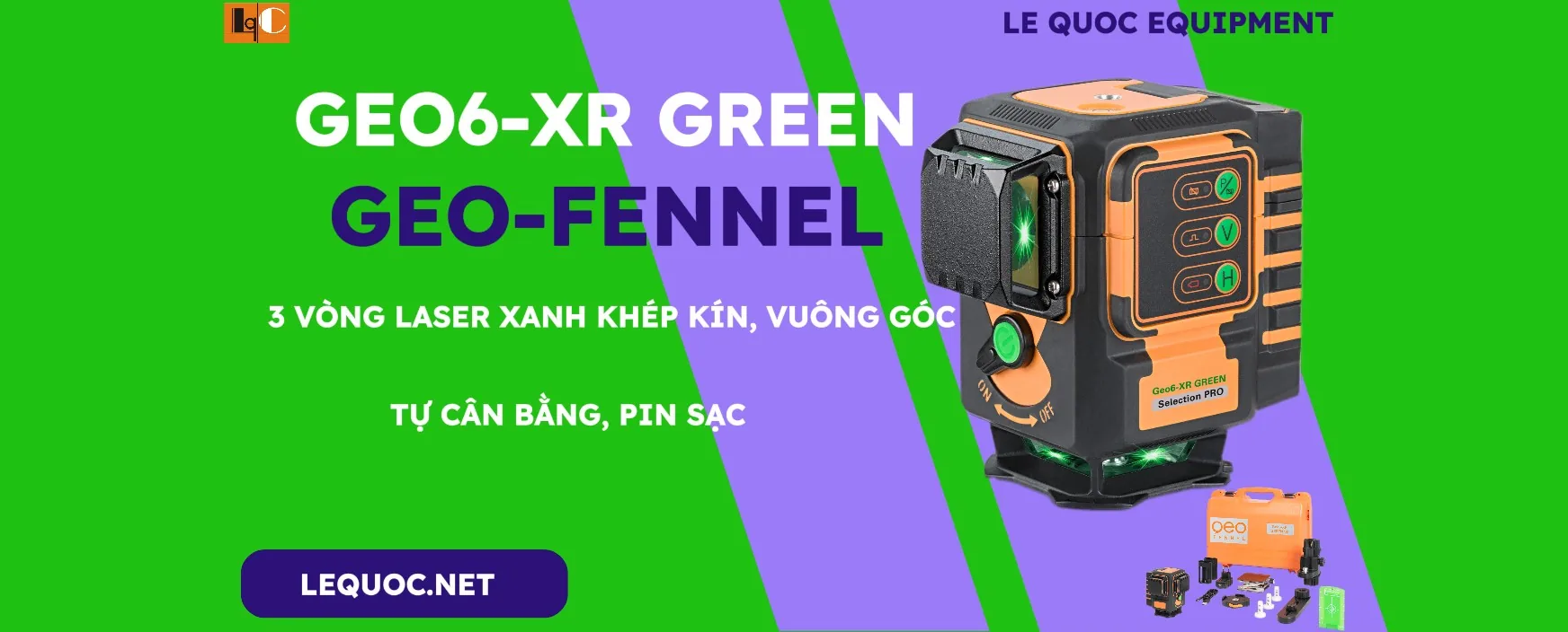 Máy bắn cốt laser GEO6-XR Green SP: Giải Pháp Hoàn Hảo Cho Thi Công Xây Dựng
