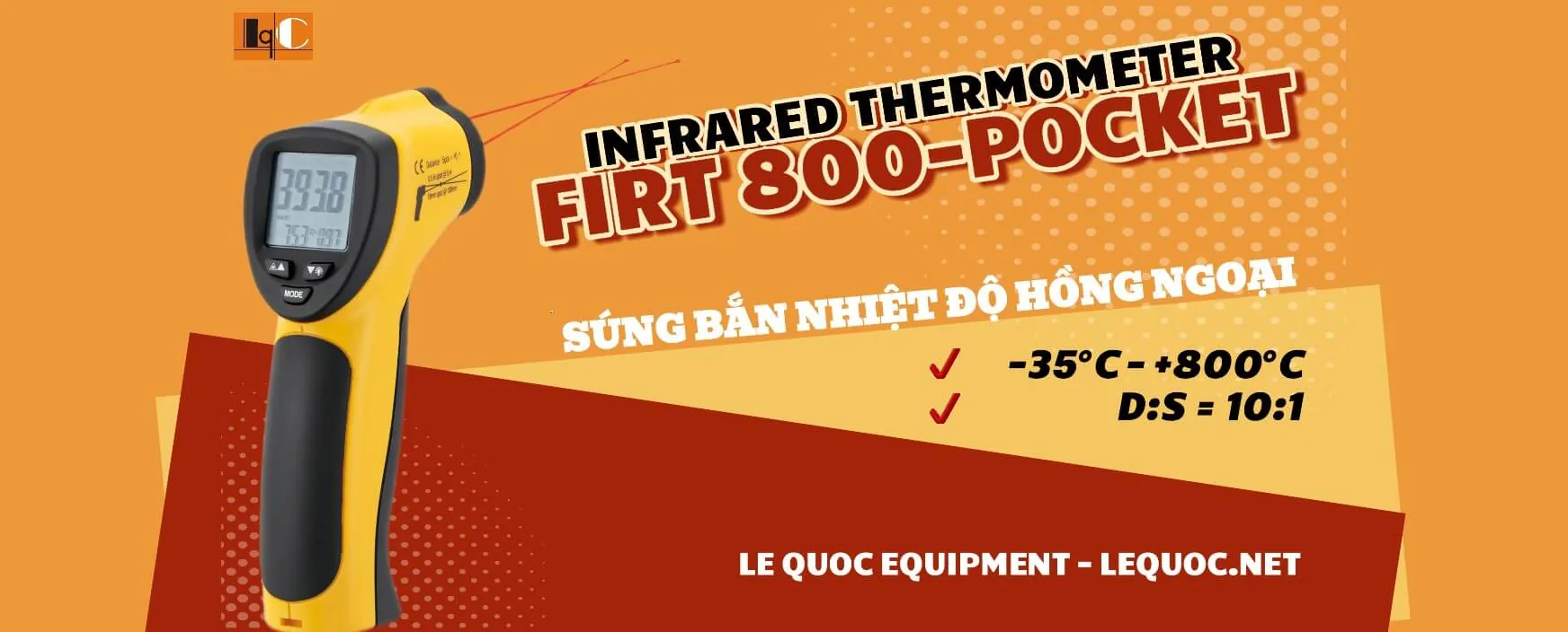 Súng bắn nhiệt độ laser FIRT 800-Pocket - Geo Fennel