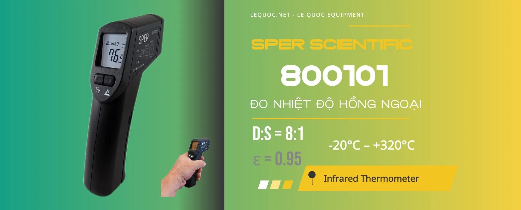 Súng Bắn Nhiệt Độ Hồng Ngoại 800101 Sper Scientific - Giải Pháp Đo Nhiệt Độ Từ Xa